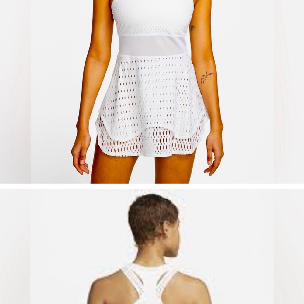 White Eyelet Sleeveless Dress